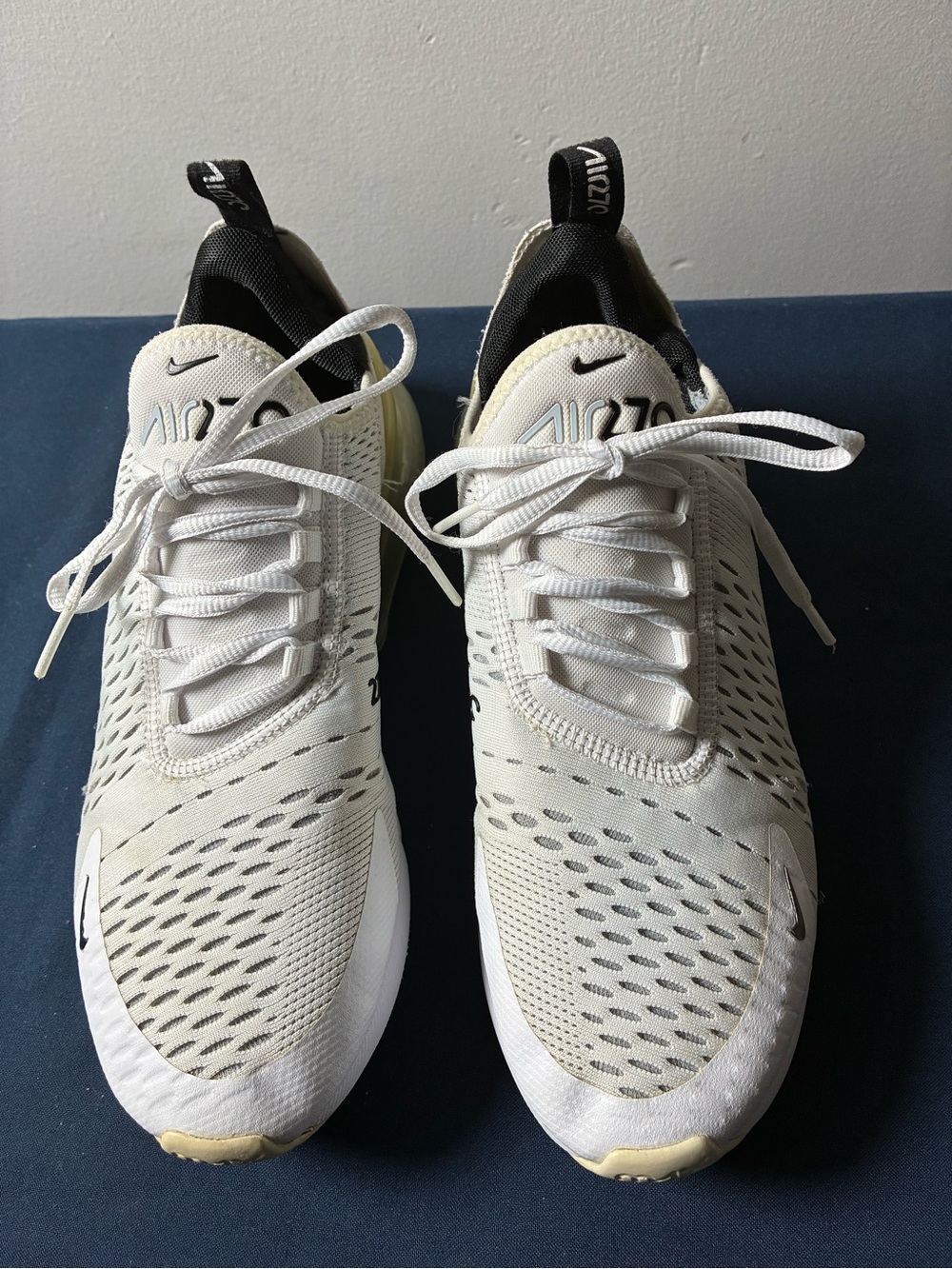Nike Men’s Air Max 270 Sneakers - White with Black Accents